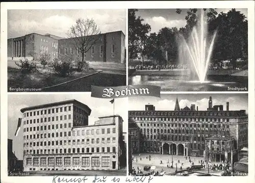 Bochum Bergbaumuseum Rathaus Stadtpark Kat. Bochum
