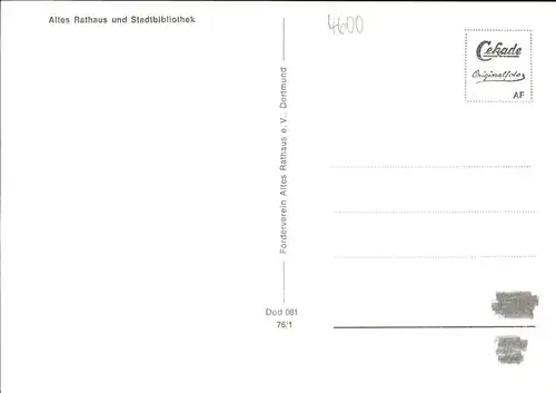 Dortmund Altes Rathaus Stadtbibliothek Brunnen Kat. Dortmund