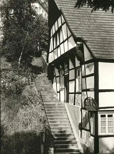 Tecklenburg Wellentreppe Fachwerk Kat. Tecklenburg