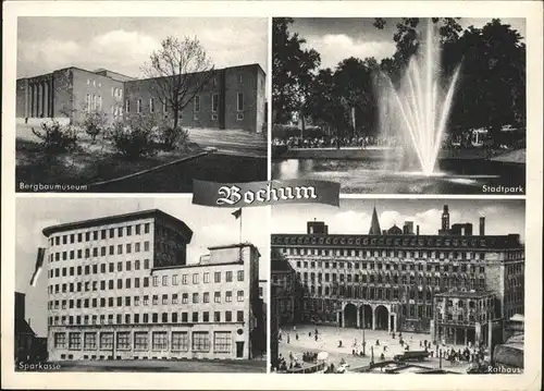 Bochum Berbaumuseum Stadtpark Rathaus Sparkasse  Kat. Bochum
