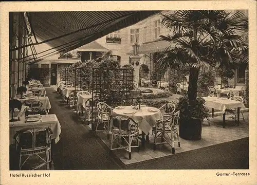 Berlin Hotel Russischer Hof Georgenstrasse Terrasse Kat. Berlin