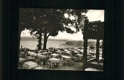 Berlin Wannsee Gasstaette Blockhaus Nikolskoe Terrasse Kat. Berlin