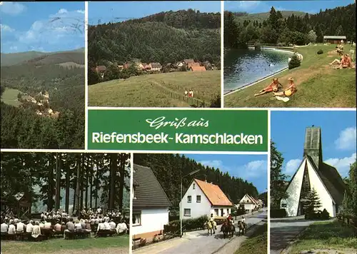 Riefensbeek Kamschlacken Baden Pferde Kirche Kat. Osterode am Harz