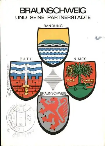 Braunschweig Parnerstaedte Wappen Kat. Braunschweig