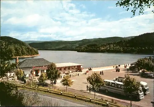 Osterode Harz Soesetalsperre Busse Dammkrone Kat. Osterode am Harz