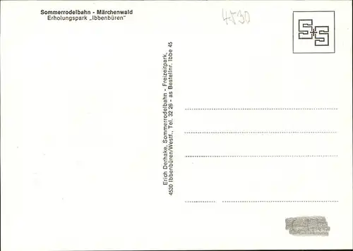 Ibbenbueren Sommerrodelbahn Maerchenwald Zeichnung Kat. Ibbenbueren