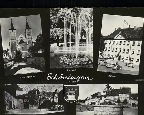 Schoeningen Lorenzkirche Stadtpark Brunnen Kat. Schoeningen