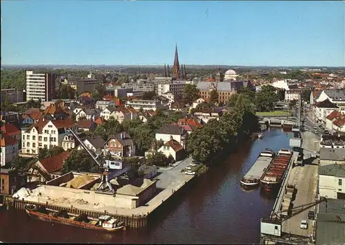 Oldenburg Niedersachsen Schiffe Hafen Flugaufnahme / Oldenburg (Oldenburg) /Oldenburg  Stadtkreis