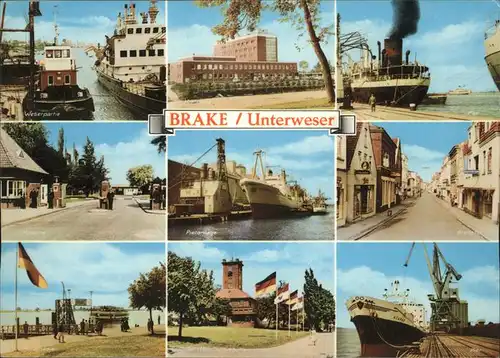 Brake Unterweser Hafen Dampfschiff Wasserpartie Kaje Kat. Brake (Unterweser)