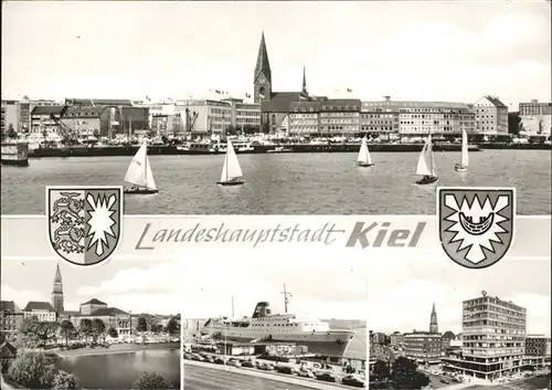 Kiel Wappen Schiff Hafen Segelboote Kat. Kiel
