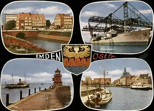 Emden Ostfriesland Wappen Binnenhafen Delft Moie Neutorstr. / Emden /Emden Stadtkreis