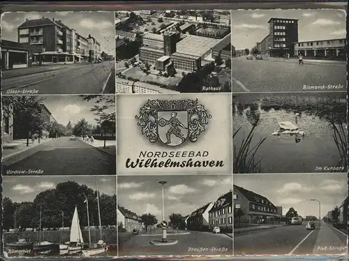 Wilhelmshaven Kurpark Wappen Preussen Str. Bismarckstr. rthaus Kat. Wilhelmshaven