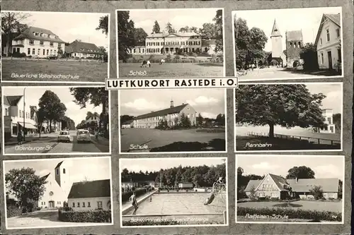 Rastede Rennbahn Schule Schwimmbad Schloss Volkshochschule Kat. Rastede