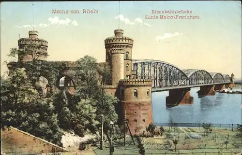 Mainz Rhein Eisenbahnbruecke 