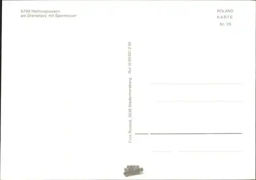 Heiminghausen Diemelsee
Sperrmauer / Schmallenberg /Hochsauerlandkreis LKR