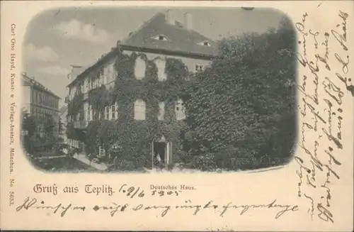 Teplitz-Schoenau Sudetenland Bad Deutsches Haus / Teplice /