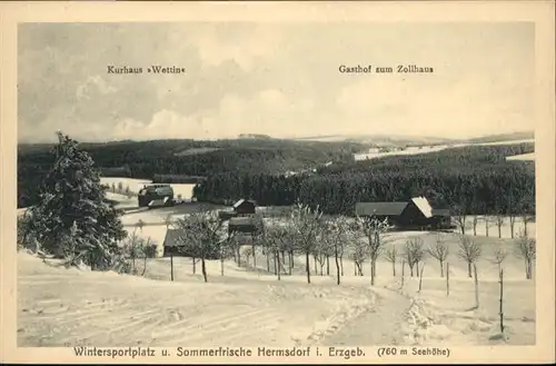 Hermsdorf Erzgebirge Kurhaus Wettin
Wintersportplatz / Hermsdorf Osterzgebirge /Saechsische Schweiz-Osterzgebirge LKR