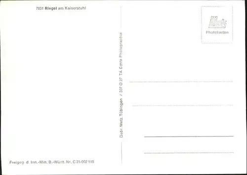 Riegel Kaiserstuhl Flugaufnahme / Riegel am Kaiserstuhl /Emmendingen LKR