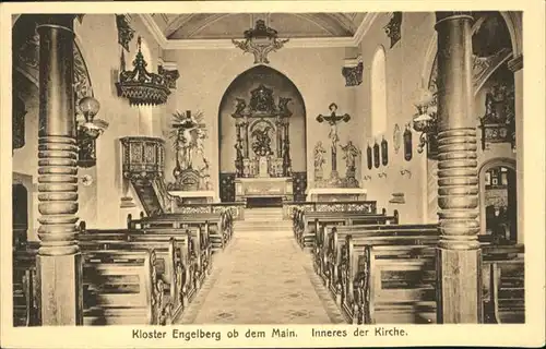 Engelberg Kloster Inneres Kirche / Grossheubach /Miltenberg LKR