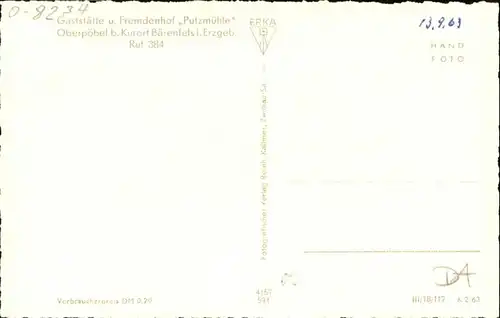 Oberpoebel Putzmuehle / Schmiedeberg Osterzgebirge /Saechsische Schweiz-Osterzgebirge LKR