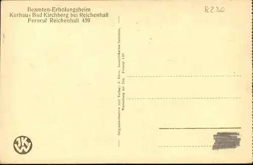 Bad Kirchberg Beamten Erholungsheim Kurhaus Reichenhall Hauptgebaeude  / Bad Reichenhall /Berchtesgadener Land LKR