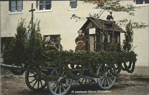 St Leonhardt Bad Toelz Einsiedler kleiner Moench Kreuz Franziskaner Wagen / Bad Toelz /Bad Toelz-Wolfratshausen LKR