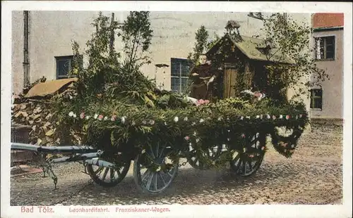 St Leonhardt Bad Toelz Leonhardifahrt Franziskaner Wagen Moench / Bad Toelz /Bad Toelz-Wolfratshausen LKR