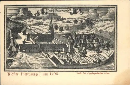 Dietramszell Kloster um 1705 / Dietramszell /Bad Toelz-Wolfratshausen LKR