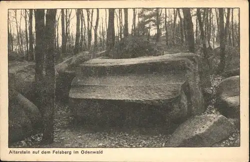 Felsberg Odenwald Altarstein / Lautertal (Odenwald) /Bergstrasse LKR