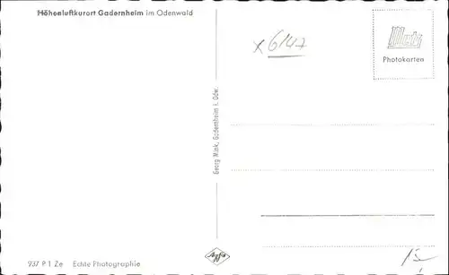 Gadernheim Odenwald / Lautertal (Odenwald) /Bergstrasse LKR