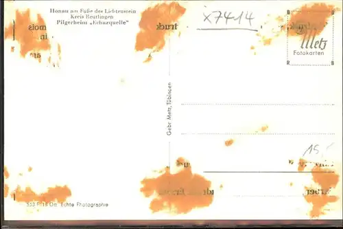 Honau Lichtenstein Pilgerheim Echazquelle / Lichtenstein /Reutlingen LKR