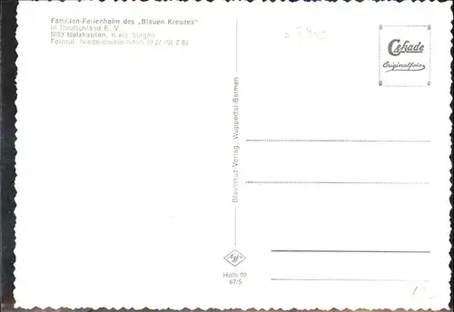 Holzhausen Bad Laasphe Familien-Ferienheim des Blauen Kreuzes / Bad Laasphe /Siegen-Wittgenstein LKR