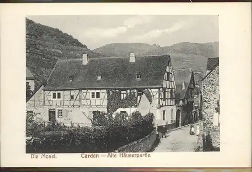 Karden Alte Haeuserpartie Die Mosel  / Treis-Karden /Cochem-Zell LKR