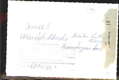 Senne Bielefeld Windelsbleiche Martin Luther Haus [handschriftlich] / Bielefeld /Bielefeld Stadtkreis