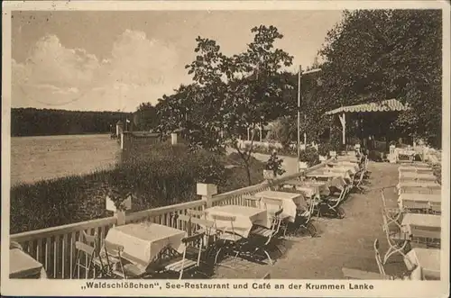 Berlin-Zehlendorf See-Restaurant Waldschloesschen Krumme Lanke / Berlin /Berlin Stadtkreis