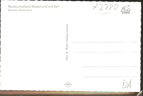 Westerland Sylt Kurhaus Westerland / Westerland /Nordfriesland LKR