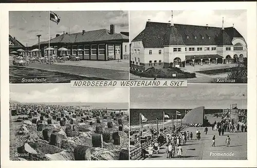 Westerland Sylt Kurhaus Promenade Strand Strandhalle / Westerland /Nordfriesland LKR