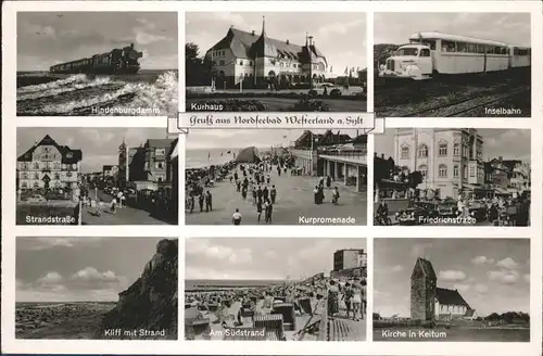 Westerland Sylt Inselbahn Kirche Suedstrand Kliff Kurhaus Hindenburgdamm Zug / Westerland /Nordfriesland LKR