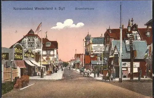 Westerland Sylt Strandstrasse Kutsche / Westerland /Nordfriesland LKR