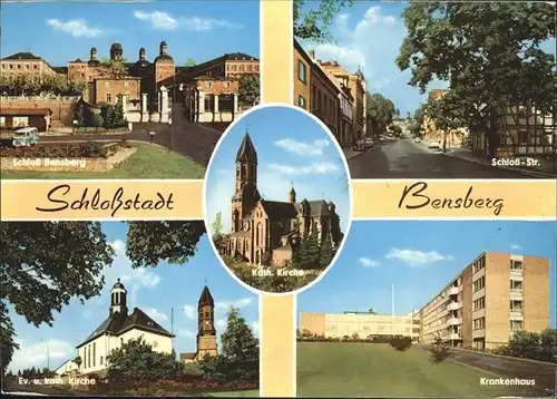 Bensberg Schlossstadt Krankenhaus Kath. Kirche Bensberg  / Bergisch Gladbach /Rheinisch-Bergischer Kreis LKR