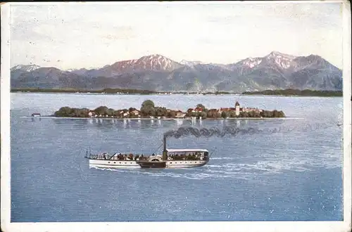 Fraueninsel Chiemsee Dampfschiff / Chiemsee /Rosenheim LKR