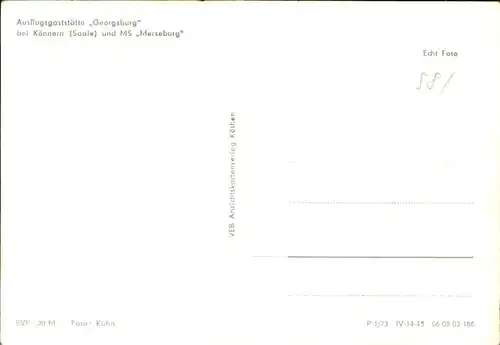 Koennern Gaststaette Georgsburg Ms Merseburg / Koennern /Salzlandkreis LKR