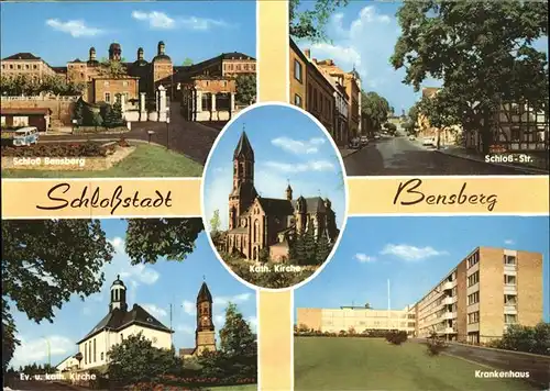 Bensberg Schloss Bensberg Schloss Strasse Krankenhaus Kirche  / Bergisch Gladbach /Rheinisch-Bergischer Kreis LKR