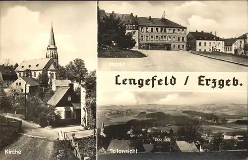 Lengefeld Erzgebirge Markt Kirche  / Lengefeld Erzgebirge /Erzgebirgskreis LKR