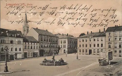 Lengenfeld Vogtland Markt Brunnen Kutsche  / Lengenfeld Vogtland /Vogtlandkreis LKR