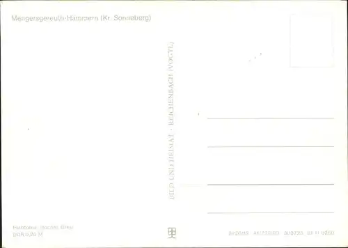 Mengersgereuth-Haemmern Kreis Sonneberg / Mengersgereuth-Haemmern /Sonneberg LKR