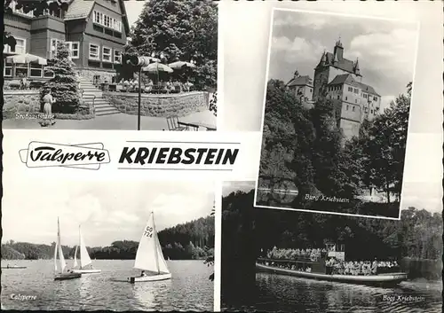 Kriebstein Talsperre Burg Kriebstein Boot Kriebstein / Kriebstein /Mittelsachsen LKR