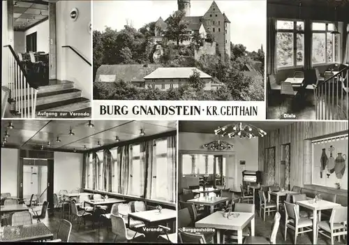 Gnandstein Burg Gnandstein Veranda Burggaststaette / Kohren-Sahlis /Leipzig LKR