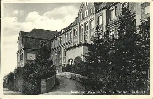 Greiffenberg Schlesien Sanatorium Birkenhof / Lwowek Slaski Niederschlesien /