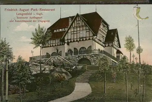 Lengenfeld Vogtland Friedrich-August-Park-Restaurant Aussichtspunkt / Lengenfeld Vogtland /Vogtlandkreis LKR